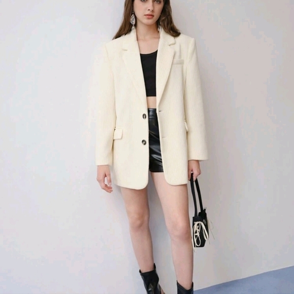 STRUCTURED SINGLE BREASTED BLAZER - Picture 1 of 5